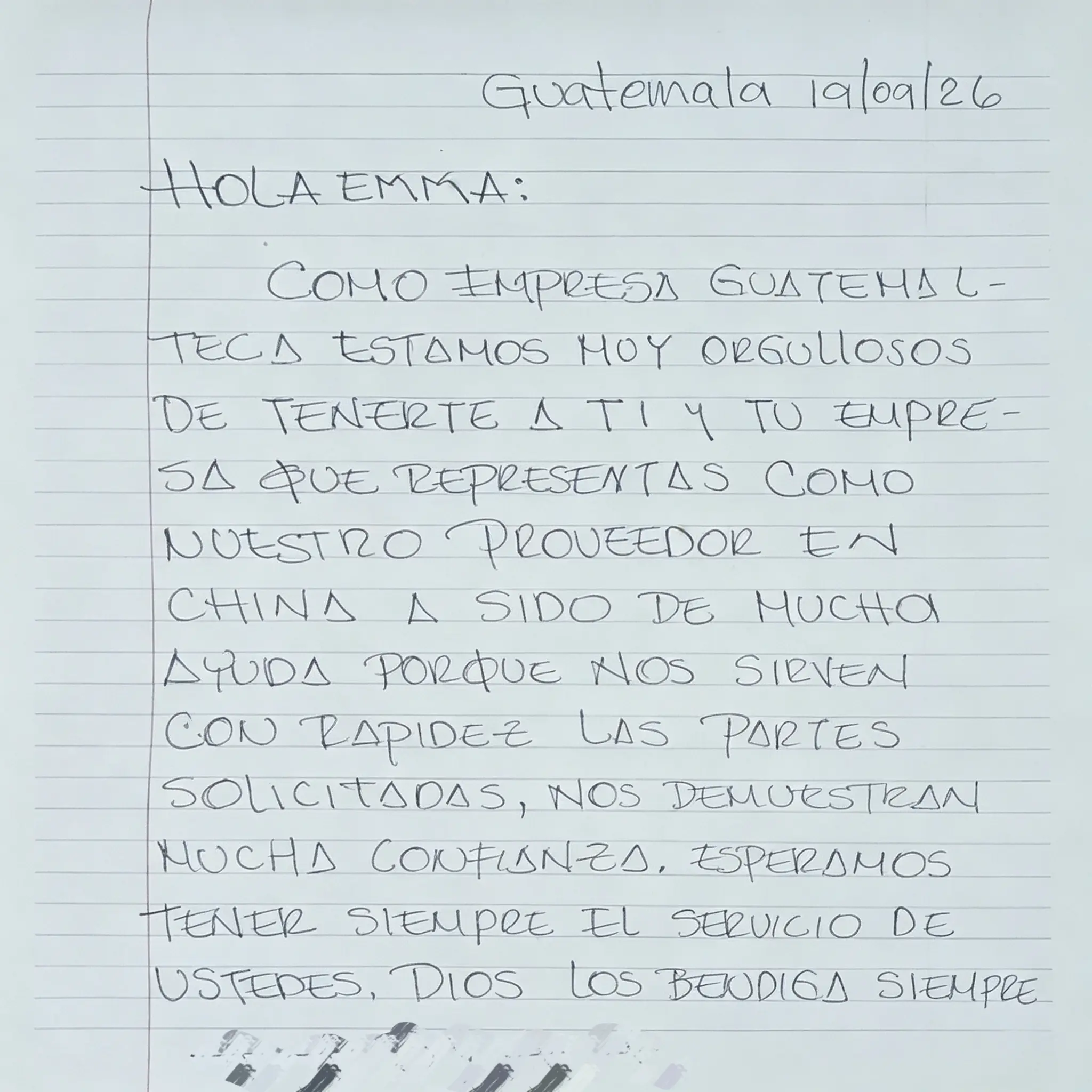 Guatemalan customers’ feedback Guatemalan customers' experience & feedback